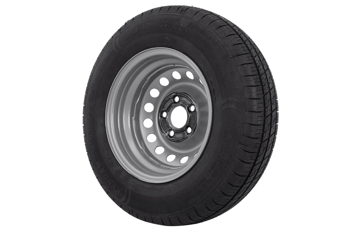 Forsterket hjul for tilhenger KENDA DEKK 185/80 R14C 104/102N KENDA FELG 5.5Jx14"H2 5x112 ET:30