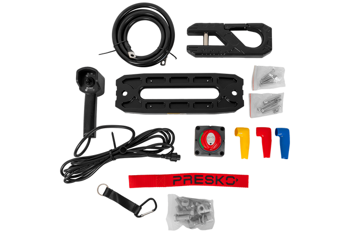 Elektrisk vinsj for PRESKO RAPTOR 13.5FS 12V 6130kg tilhenger med 24m tau
