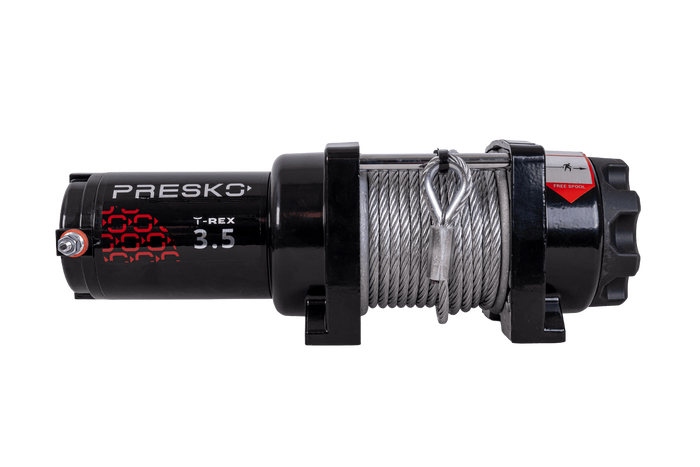 Elektrisk vinsj for PRESKO T-REX 3.5 12V 1590kg tilhenger med 12m stålkabel