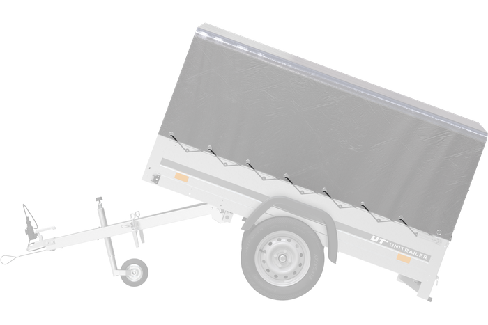 Rammedeksel h-800 UNITRAILER presenning for tilhenger 200x125cm GARDEN 201 KIPP