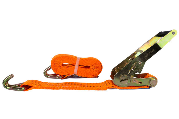 Sett med fire UNITRAILER 5m/50mm/5t oransje transportbelter med strammer