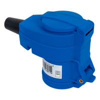 MANTES 2P+E vinklet CEE-plugg med ekstra stikkontakt 16A 230V