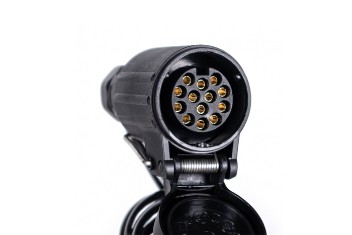 KAMAR E1384 spiralformet elektrisk kabel 3m 12V støpsel/kontakt 13PIN