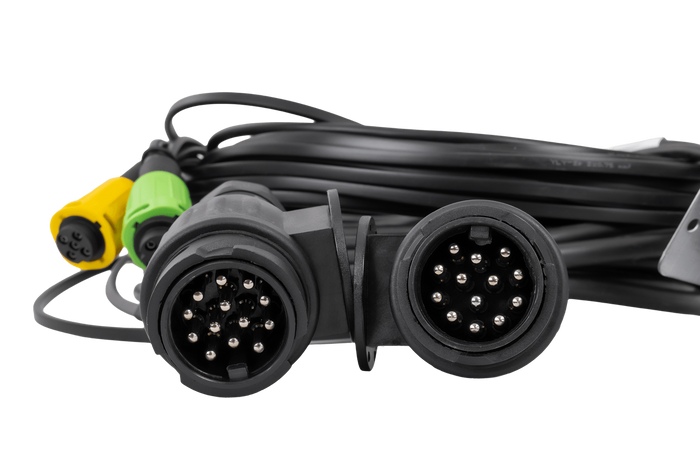 MANTES elektrisk installasjon, båthengerledningsnett 9,57m, 13PIN-plugg, 2x 5PIN-bajonetter