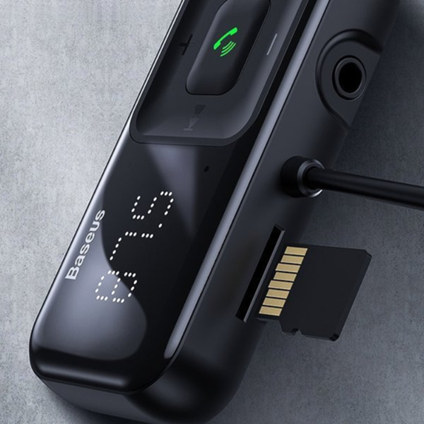 FM-sender BASEUS T-type S-16 bluetooth 5.0 MP3 + billader 2x USB