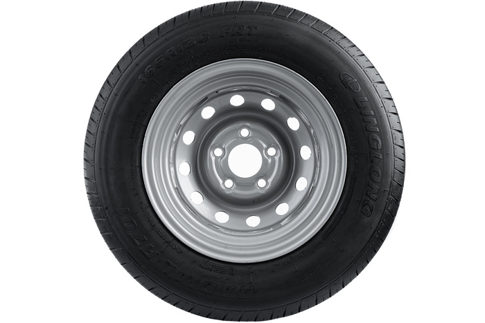 Sett med to forsterkede hjul til tilhengeren LINGLONG DEKK 165/80 R13C 96/94N UNITRAILER FELGER 4,5Jx13"H2 5x112 ET:30
