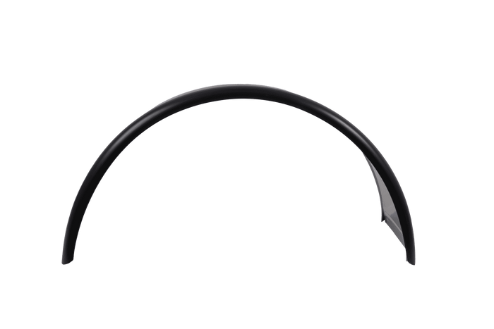Dobbelskjerm for tilhenger 15-16" DOMAR DK7120 hjulbue 880/400mm metall med gummikant