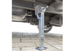 Sett med to uttrekkbare støtter med sveiv og ProPlus 361500-feste for 1000 kg flatbed-tilhenger 290–460 mm