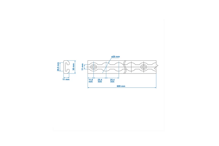 ProPlus 342176 lasteskinne for flyselskaper, lasteskinne i aluminium, 100 cm