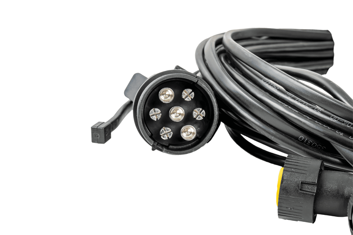 ASPÖCK elektrisk installasjon tilhenger sele 4,5 m 7-pins plugg bajonetter 2x 5-pins