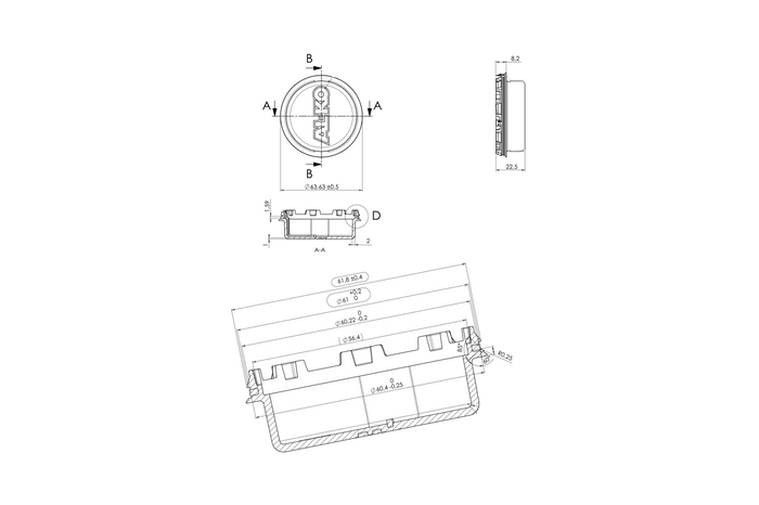 AL-KO 56,4 mm navlagerdeksel for tilhenger