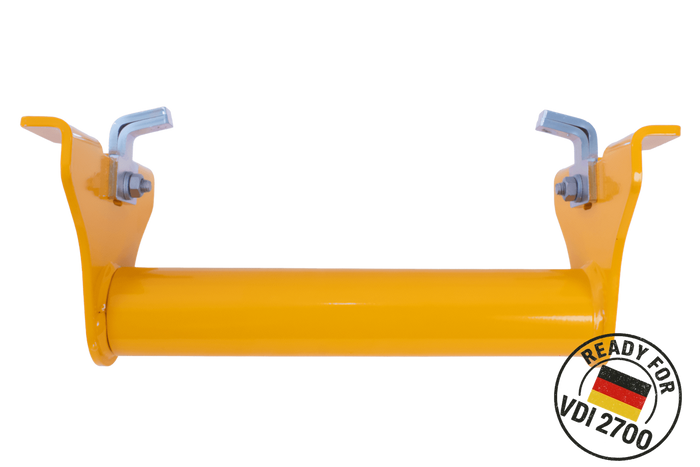 PRAMAR Radstopper VDI 2700 gul universal hjulklodde for bergingsbil