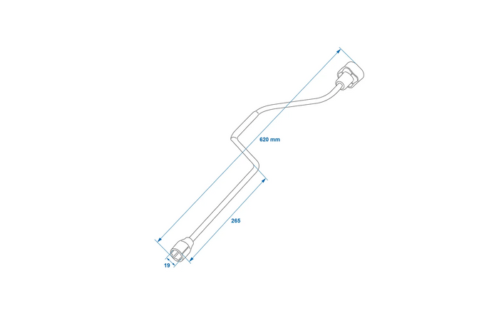 Sveiv for uttrekkbar støtte ProPlus 360025 for tilhenger 620 mm 19 mm