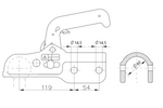 WINTERHOFF WW 350-RC-H1414 kulekobling for 3500 kg tilhenger med 60 mm rørdrag, støpejern