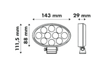 LED-arbeidslampereflektor LAYTZ LY7401 40xLED 4000lm oval