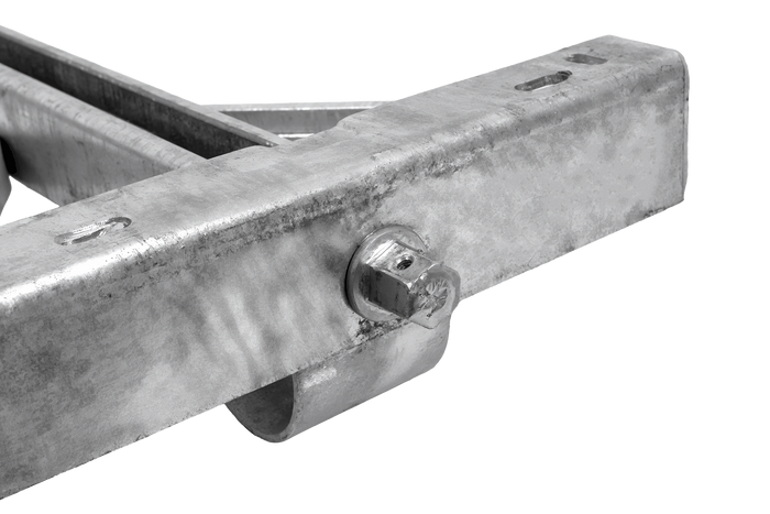 KNOTT 6X1197.007 uttrekkbar hjørnestøtte for tilhenger 1100 kg 498 mm