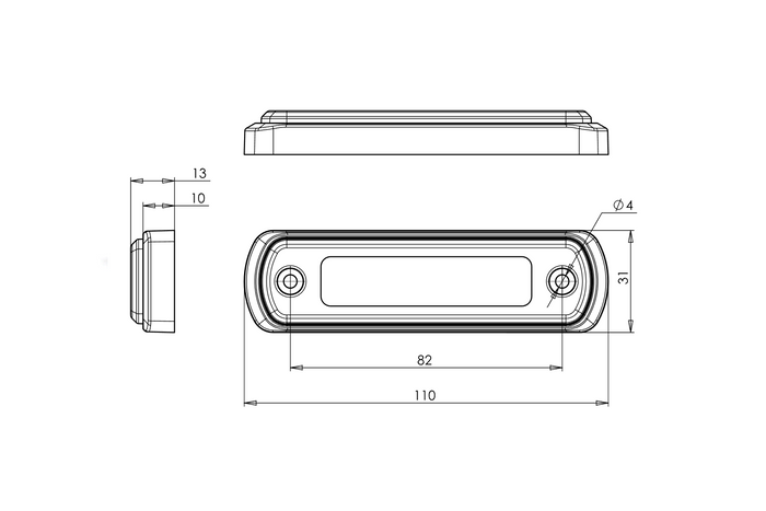 WAŚ W189 1340 LED-markeringslykt universal