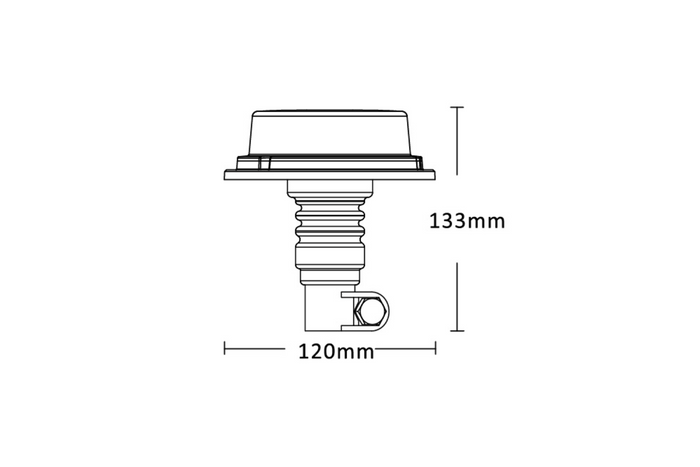 TT-TEKNOLOGI TT.832 LED-varsellampe, oransje blinkende lys