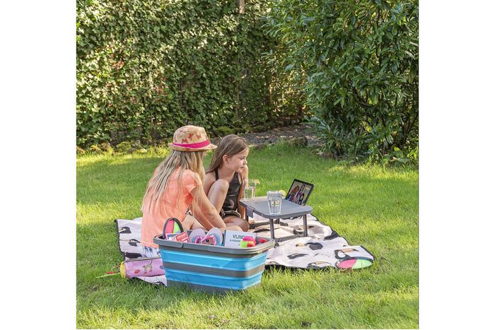 Piknikkurv med lokk ProPlus 370315 sammenleggbar kurv med bordfunksjon 20L