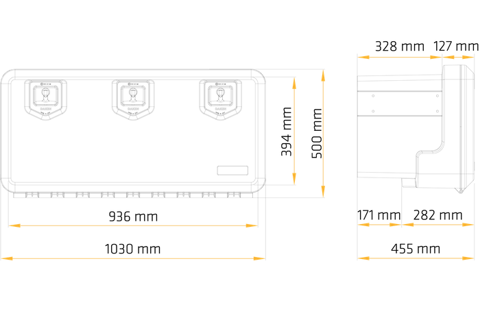 DAKEN 81008 WELVET verktøykasse 1030x500x455mm 147l