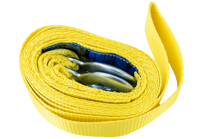 Slepetau med kroker UNITRAILER slepestropp 4,5m/50mm/3t gul