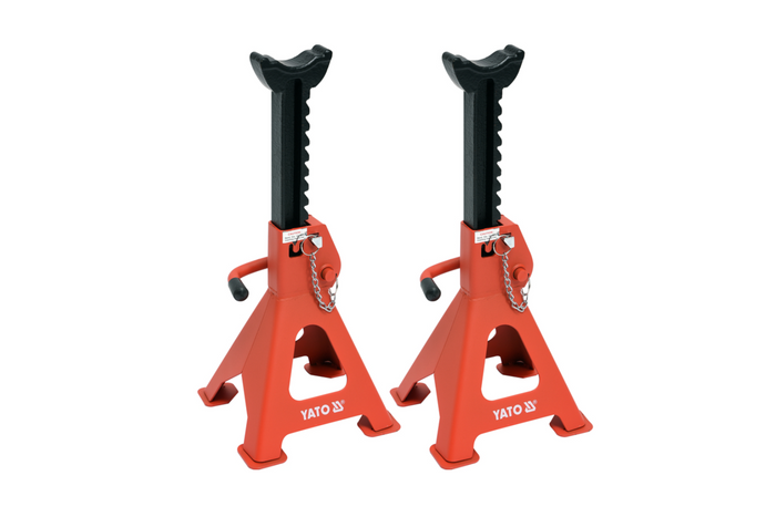 Sett med to YATO YT-17311 biljekkstativer for 3-tallsløft