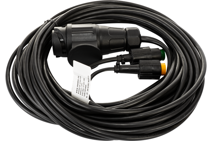 MANTES elektrisk installasjon, tilhenger trekkvogn sele, 7 m, 13 PIN støpsel, 2x 5 PIN bajonetter