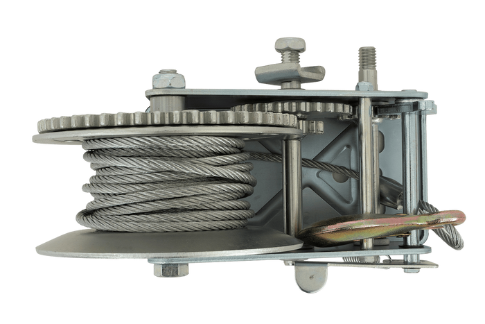 KNOTT 6X0017.008 manuell vinsj for 900 kg tilhenger med ståltau