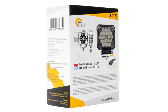 LED arbeidslys TruckLED L0173 18xLED 2800lm DT-kontakt