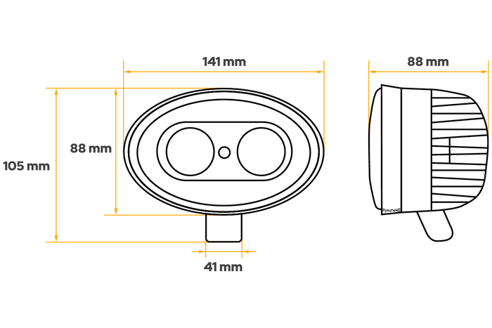 Sprøytestrålelampe TT Technology TT.13111B 2xLED 1200lm