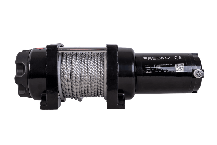 Elektrisk vinsj for PRESKO T-REX 3.5 12V 1590kg tilhenger med 12m stålkabel