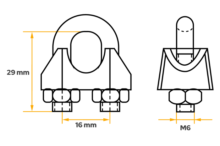 DROMET ZL.8 bueklemme for tau 8mm