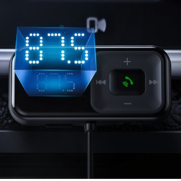 FM-sender BASEUS T-type S-16 bluetooth 5.0 MP3 + billader 2x USB