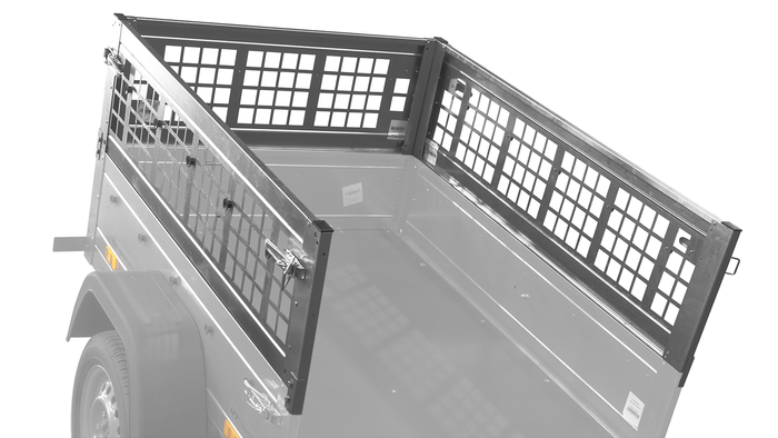 Nettingsider for UNITRAILER GARDEN TRAILER 150 KIPP tilhenger