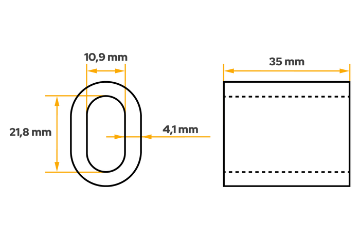 Aluminiumskobling for tau DROMET ZLA10 hylse for tau 10 mm