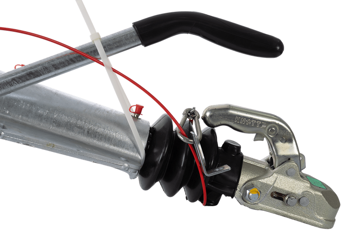 KNOTT KF27B påløpsanordning med K27A tilhengerfeste for en 2700 kg tilhenger med V-type drag