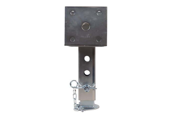 UNITRAILER JL1 uttrekkbar sveivstøtte for 1500 kg flatbed-tilhenger 346-576 mm