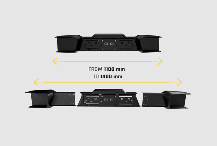 Tilhengerbelysningstavle LOKHEN GALASSY SMALL uttrekkbar 1100-1400mm