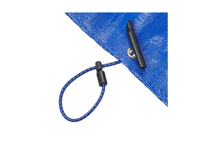 Sett med fire ProPlus 342180 presenningklemmer, fleksible multifunksjonssnorer, 280 mm