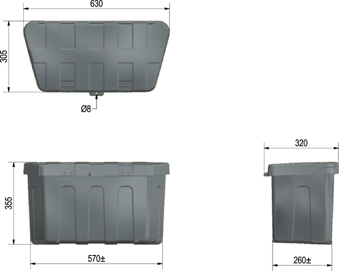 DE HAAN PROFIBOX PLUS verktøykasse 630x350x300mm