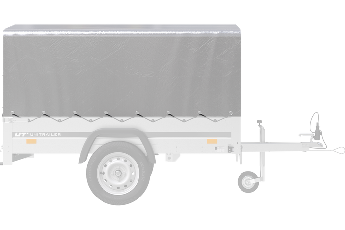 Rammedeksel h-800 UNITRAILER presenning for tilhenger 200x125cm GARDEN 201 KIPP
