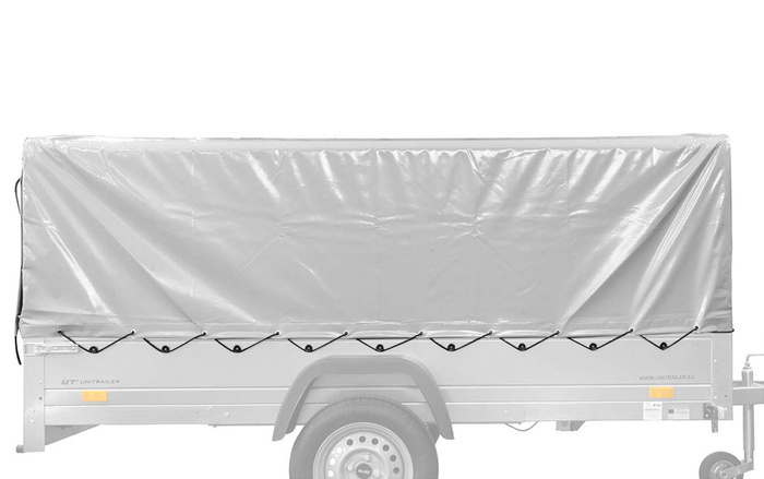 Deksel til rammen h-800 UNITRAILER presenning til henger 264x125cm GARDEN 264 KIPP og EXPERT PLUS 2612