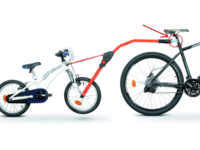 Adapter for å feste en ekstra sykkel til TRAIL ANGEL sykkelstativet