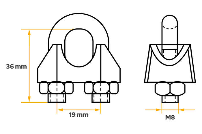 DROMET ZL10 bueklemme for tau 10 mm