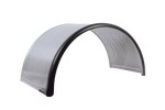 Dobbelskjerm for tilhenger 17,5-19,5" DOMAR DK7140 hjulbue 1000/500 mm metall med gummikant
