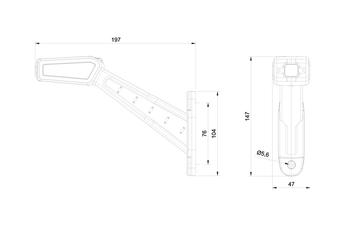 FRISTOM FT-146 LED-markeringslamper 3 funksjoner venstre + høyre