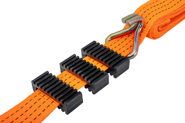 Sett med fire 3-punkts transportbelter med strammer for UNITRAILER-tilhenger 3m/50mm/4t oransje