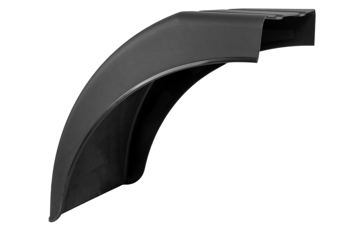 Høyre halvdel av skvettskjerm for tilhenger DOMAR DR1014002 hjulbue 400/240mm
