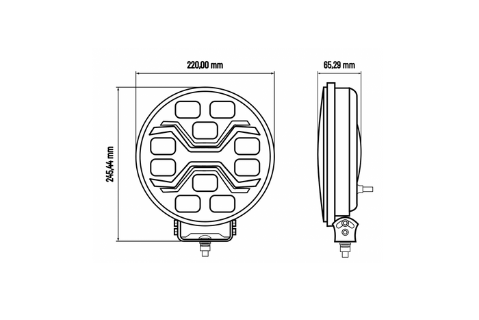 LED-arbeidslampereflektor KAMAR X-SPIDER TOXIC L3440 10xLED 80W