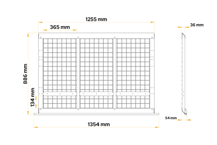 UNITRAILER nettrampe for tilhenger 88,6 cm 400 kg